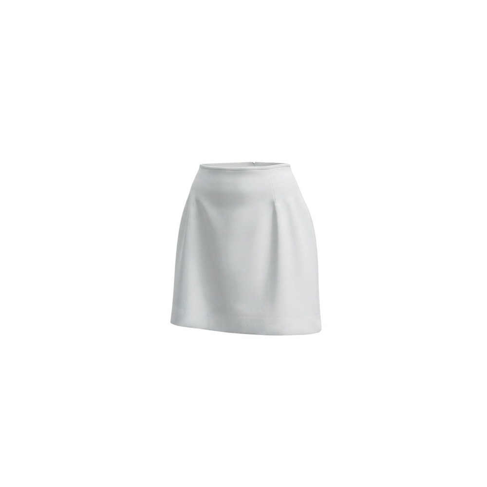 Calvin Klein Mini Skirt Womens 8 White  S71S3140 Back Zip Lined